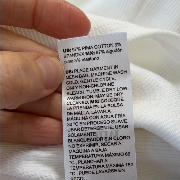 NWT White House Black Market One Shoulder Chain Strap Tank Top White Size M - Picture 7 of 10